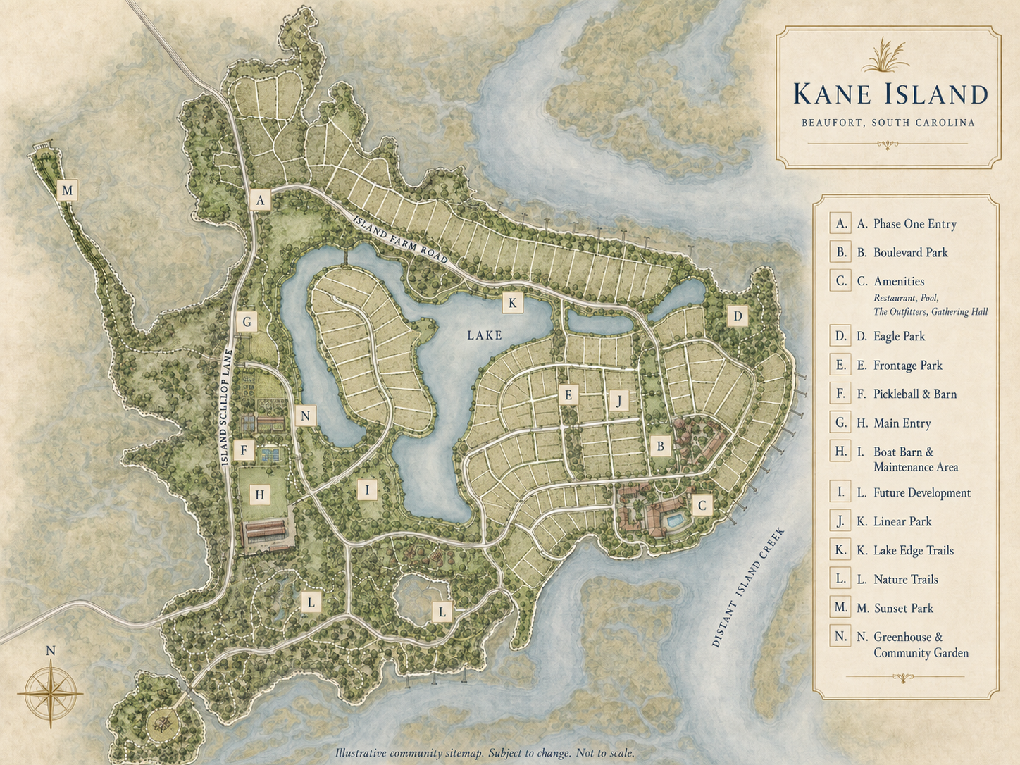 Kane Island Site Map